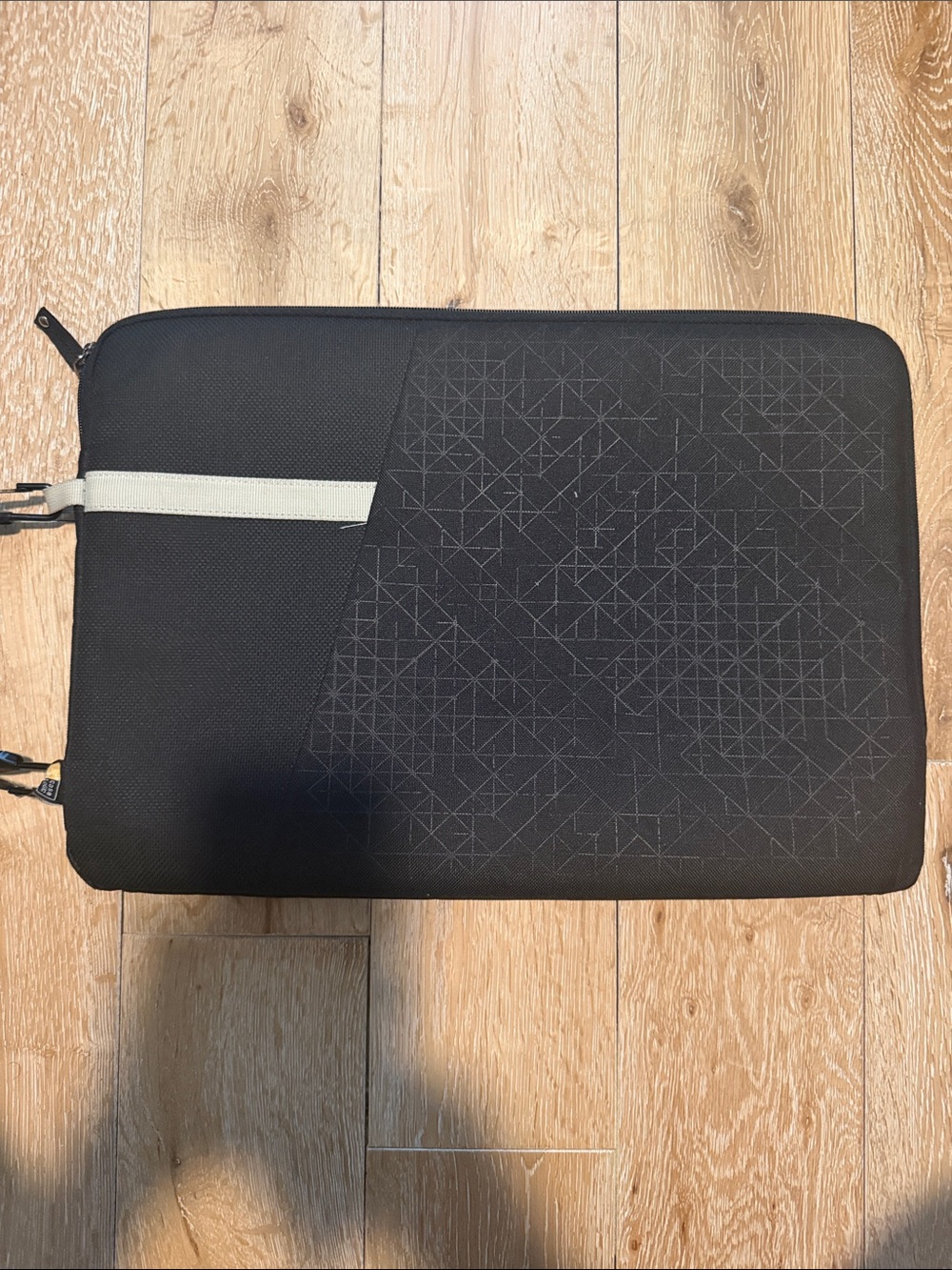 Black Tablet Sleeve with Light Gray Strap - Protective Neoprene Case